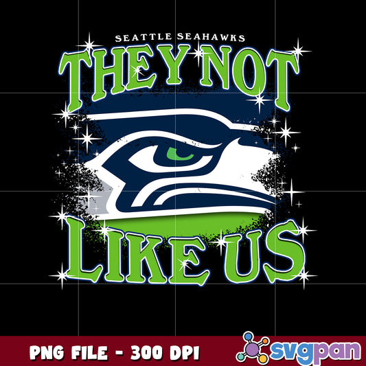 Seattle seahawks team logo they not like us png, nfl seahawks png, nfl games png