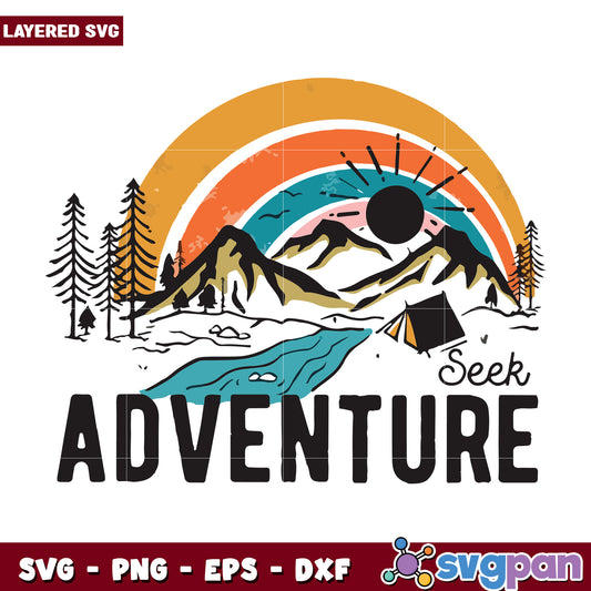 Seek Adventure Apparel Transfer svg, adventure seeker svg
