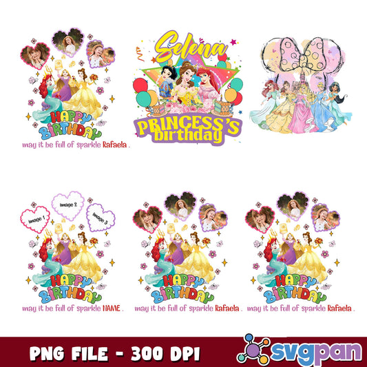Selena princess birthday png bundle