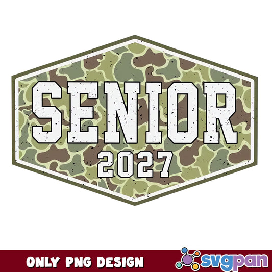 Senior 2027 Camo PNG, Graduation Class Of 2027, Senior PNG
