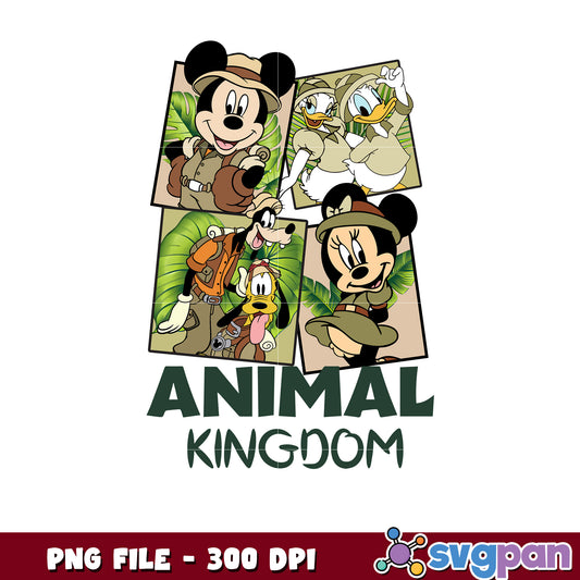 Sensational six animal kingdom png, disney character group png, animal kingdom trip png