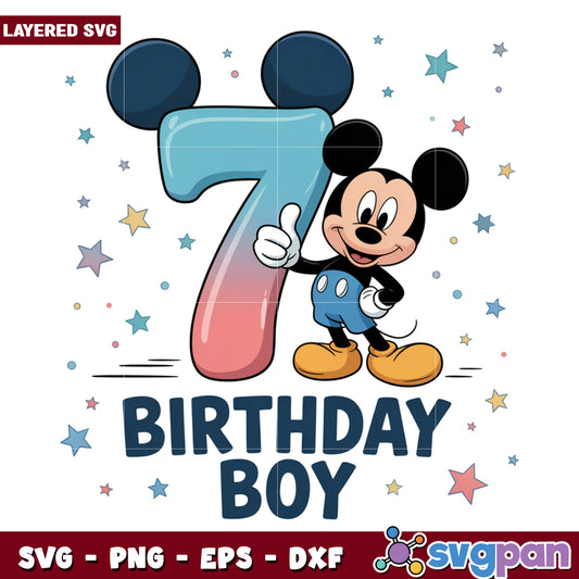 Senven years old boy png, disney characters png, mickey mouse png