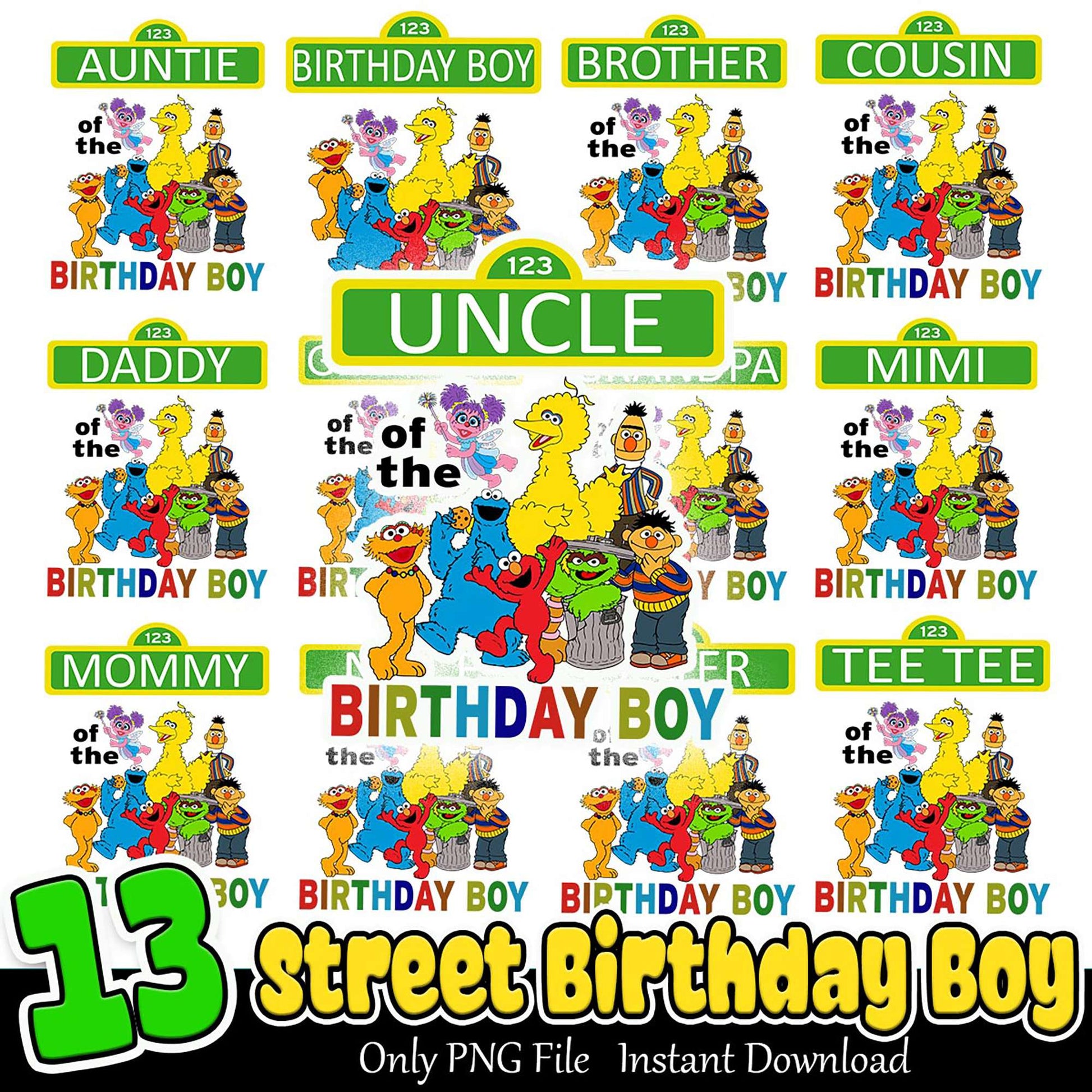 Sesame Street Birthday Boy PNG Bundle