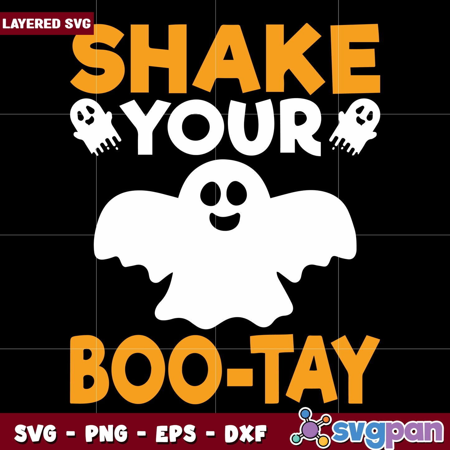 Shake your boo-tay svg, funny halloween svg, spooky characters svg