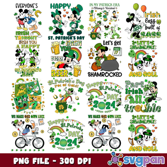 Shamrock and roll png bundle