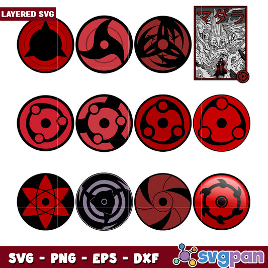 Sharingan Eyes SVG Bundle
