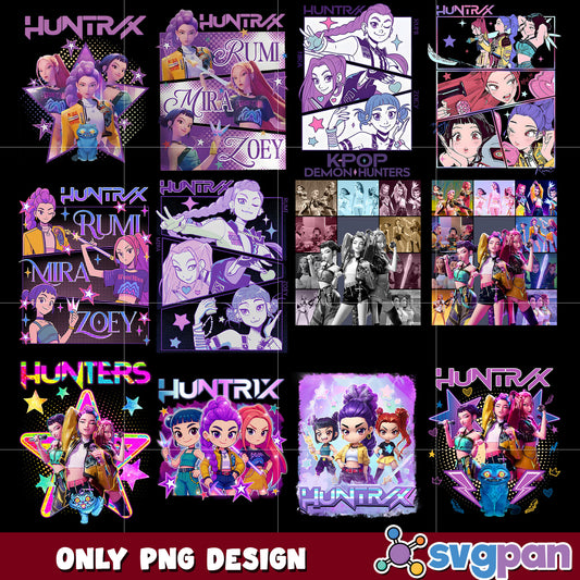 Shining huntrix png bundle