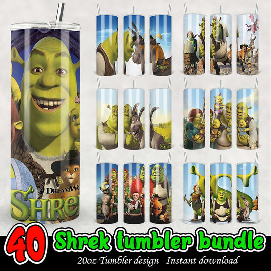 Shrek Tumbler Bundle 40 Designs PNG