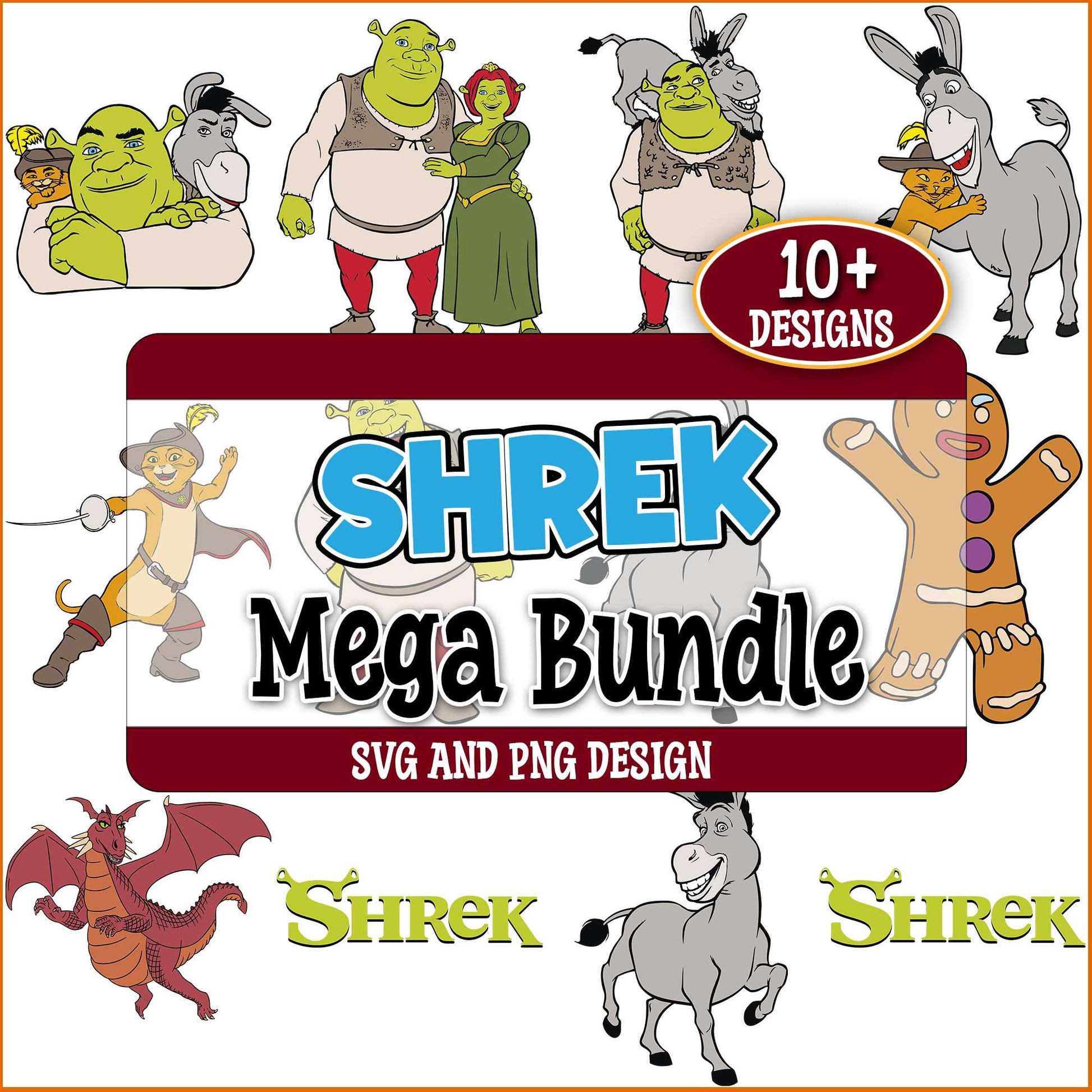 Shrek design svg bundle