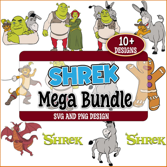 Shrek design svg bundle