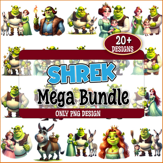 Shrek family png bundle
