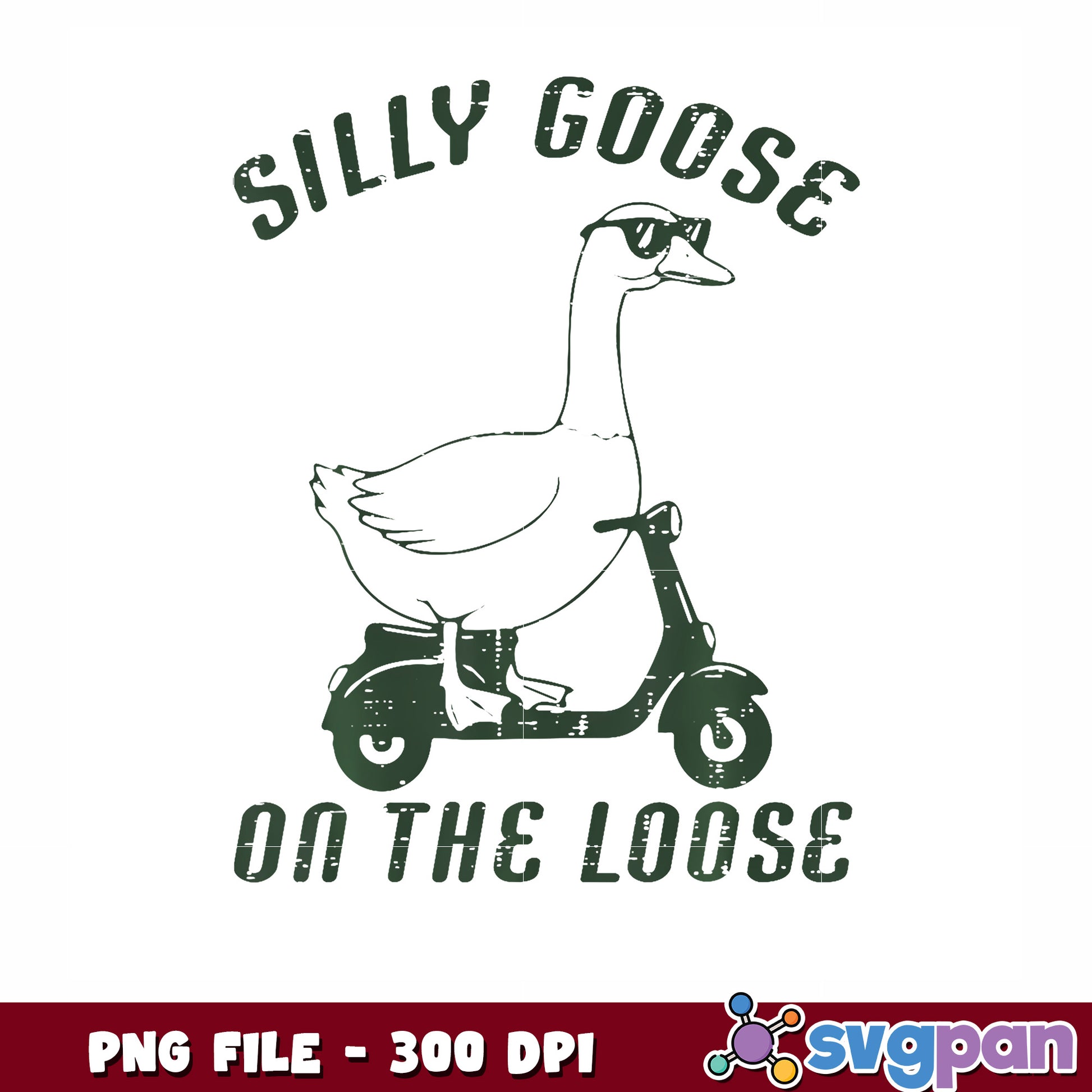 Silly goose on the loose png, funny animal png, playful bird png