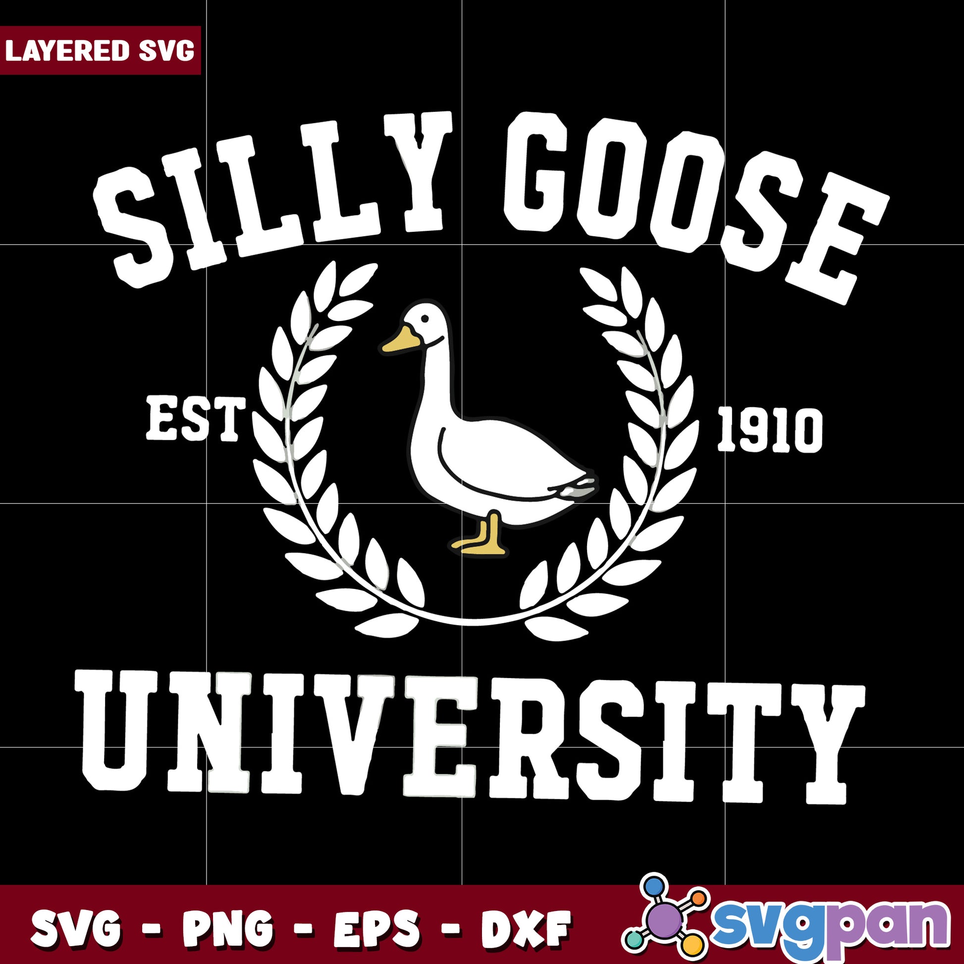 Silly goose university svg, funny college memes​ svg, goose meme svg