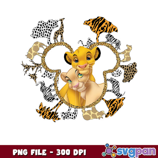 Simba lover design png, simba lover png, disney simba lover design png