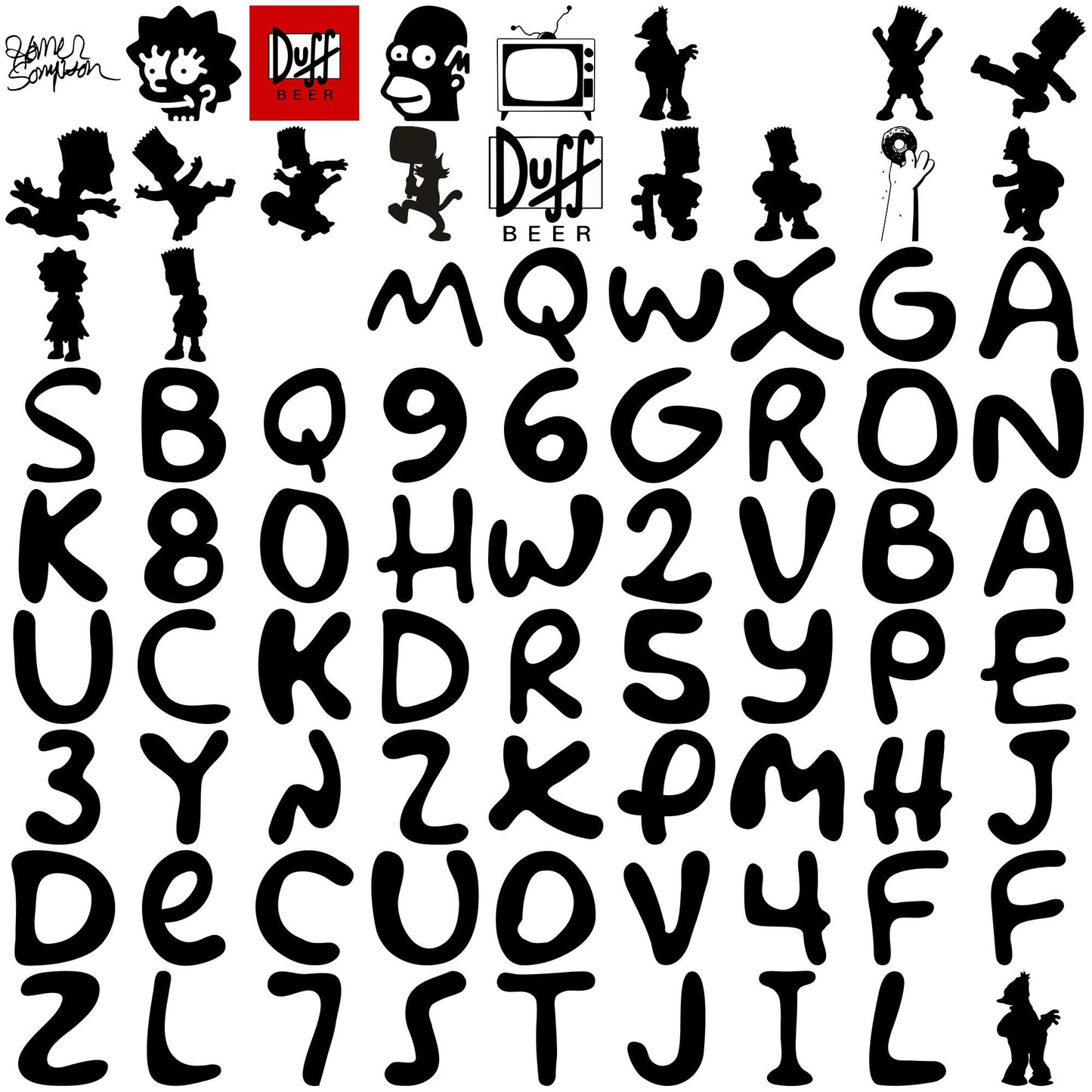 Simpsons design svg bundle, the simpsons svg, simpsons characters svg