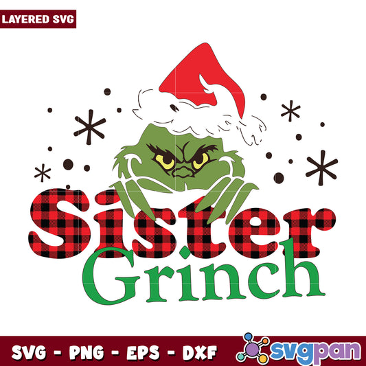 Sister grinch svg, christmas svg, grinch cartoon svg