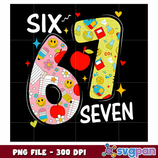 Six seven meme design png, christmas memes png, winter png