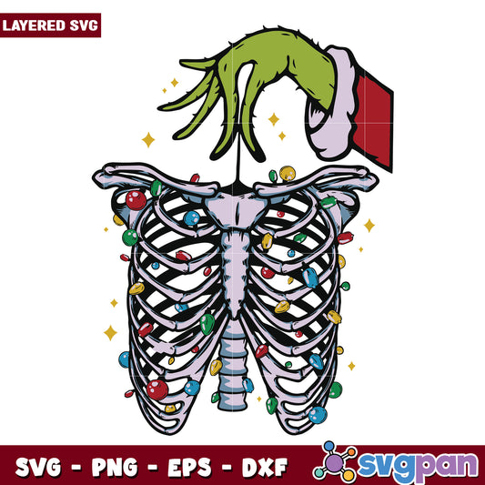 Skeleton christmas svg, new year grinch svg, christmas season svg