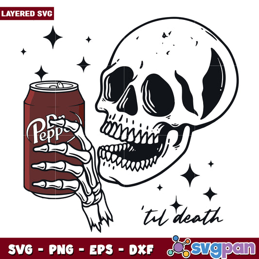 Skeleton drink dr pepper svg, dr pepper drink svg, dr pepper svg