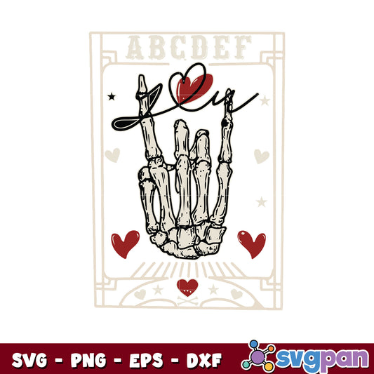 Skeleton hand tarot card valentine svg, tarot cards​ svg