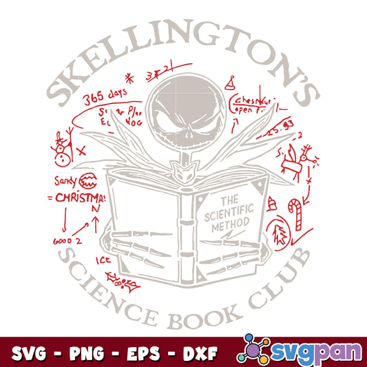 Skellington's Science Book Club svg