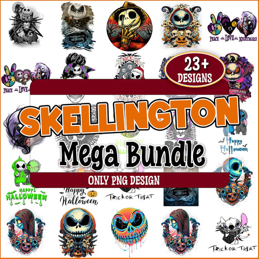 Skellington art png bundle