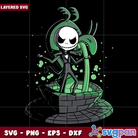 Skellington halloween town svg, funny halloween svg, spooky characters svg