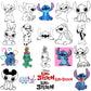 Sketch lilostitch svg bundle, disney world svg, lilo and stitch svg