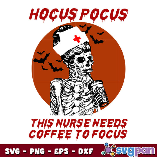 Skull Nurse Halloween svg