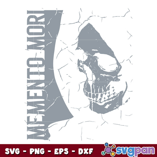 Skull Philosophic Latin Phrase Memento Mori Horror svg