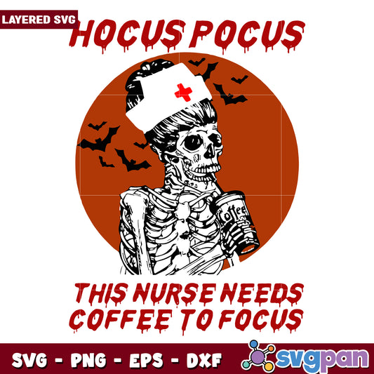 Skulll nurse halloween svg, halloween vacation svg, halloween holiday svg