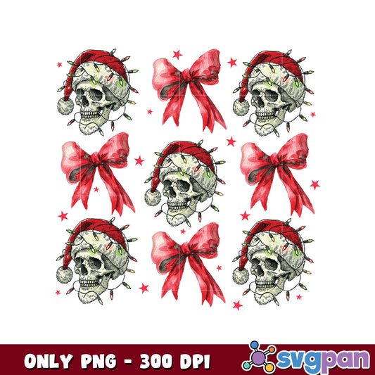 Skulls and santa hat and bwo tia png