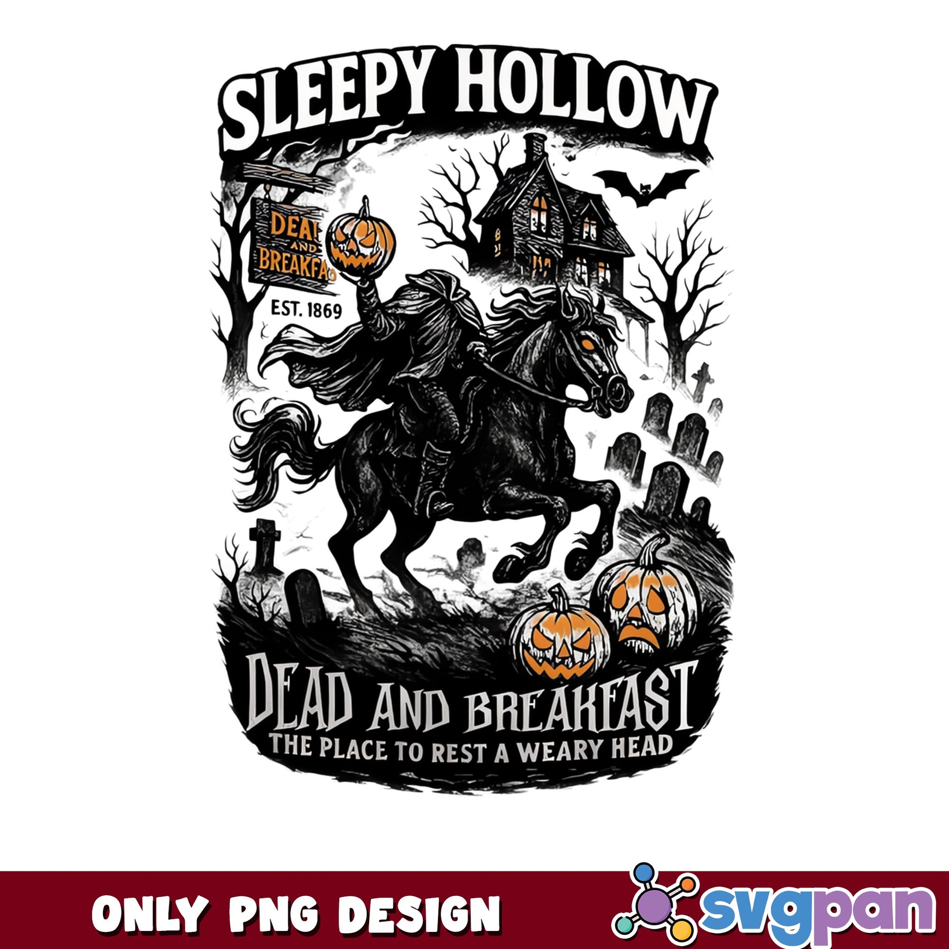 Sleepy Hollow Headless Horseman PNG, Halloween PNG, Spooky PNG