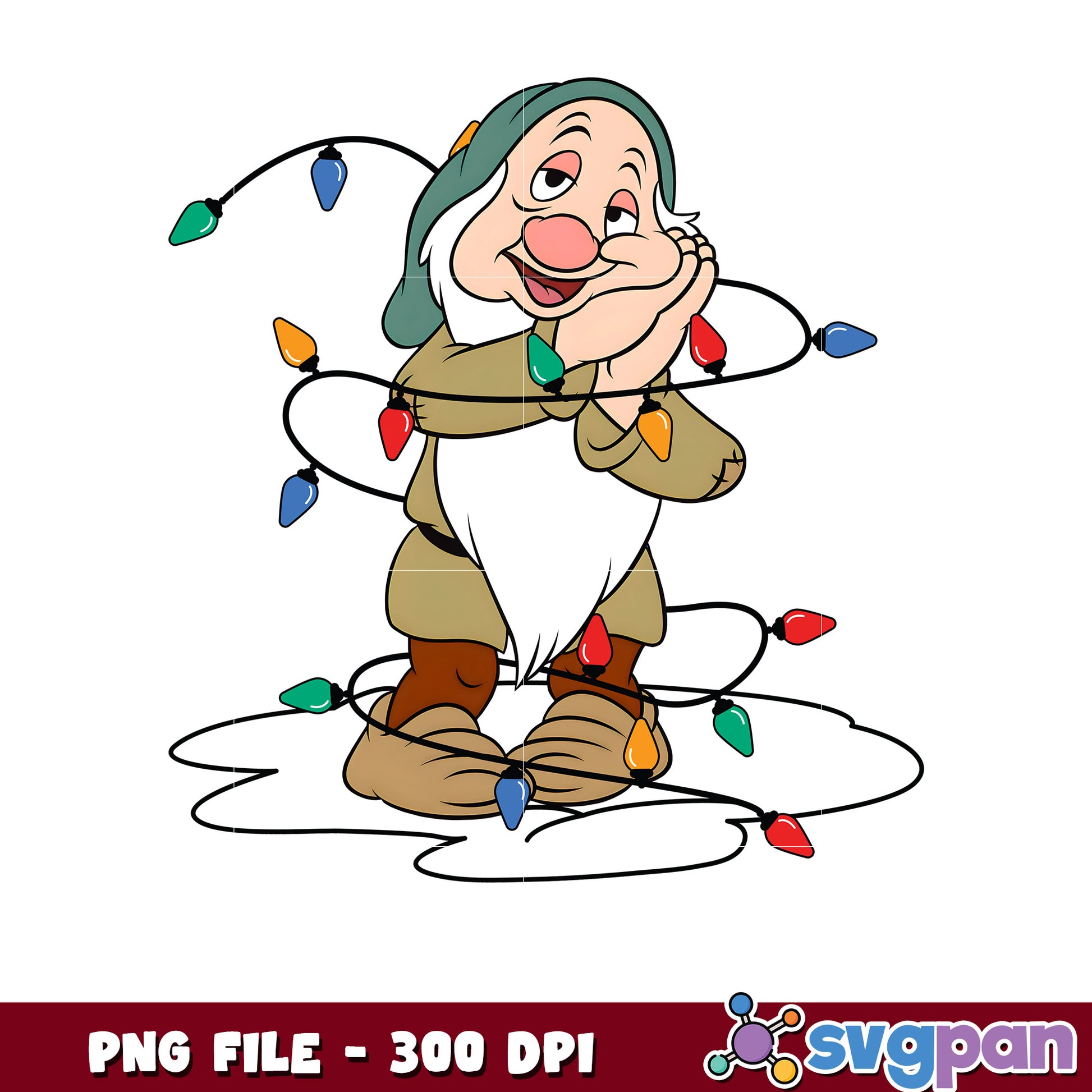 Sleepy gnome png, chistmas png, christmas cards​ png