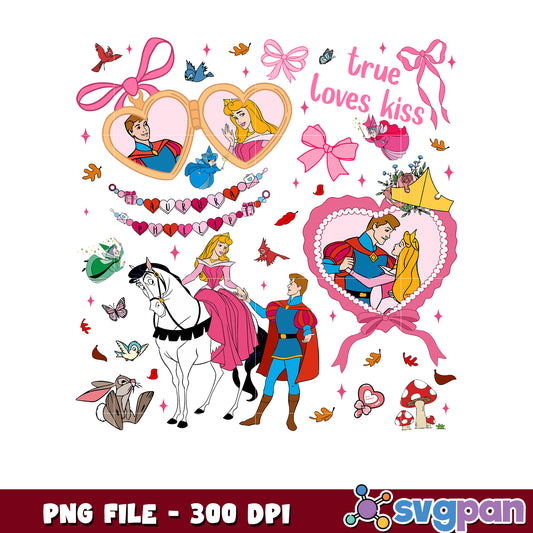 Slepping beauty princess picture frame png, disney characters png, disney princess png
