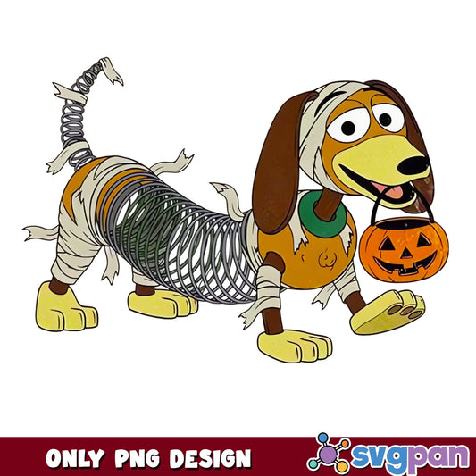 Slinky Dog Mummy Trick Or Treat PNG, Disney Halloween PNG, Toy Story PNG