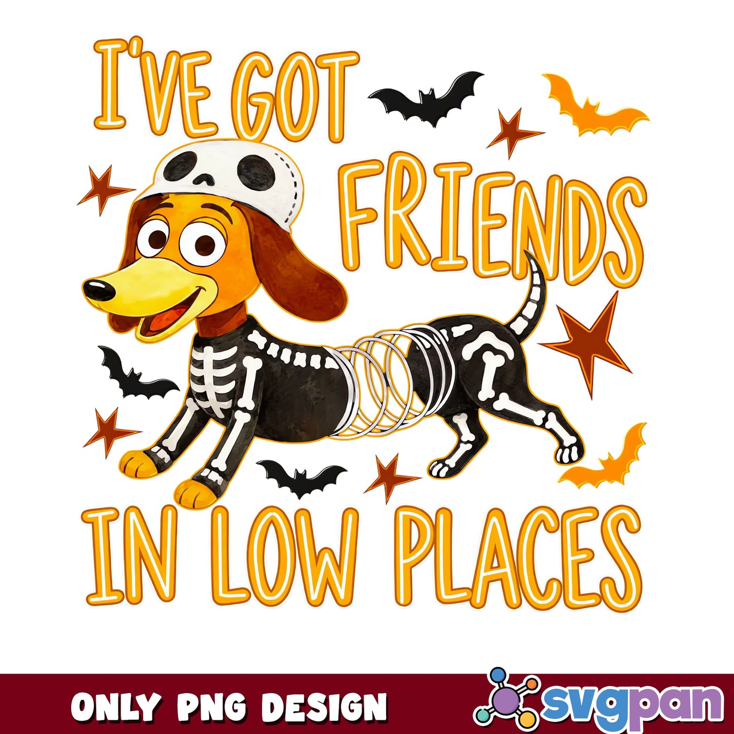 Slinky Dog Skeleton Low Places Halloween Toy Story PNG, Disney, PNG
