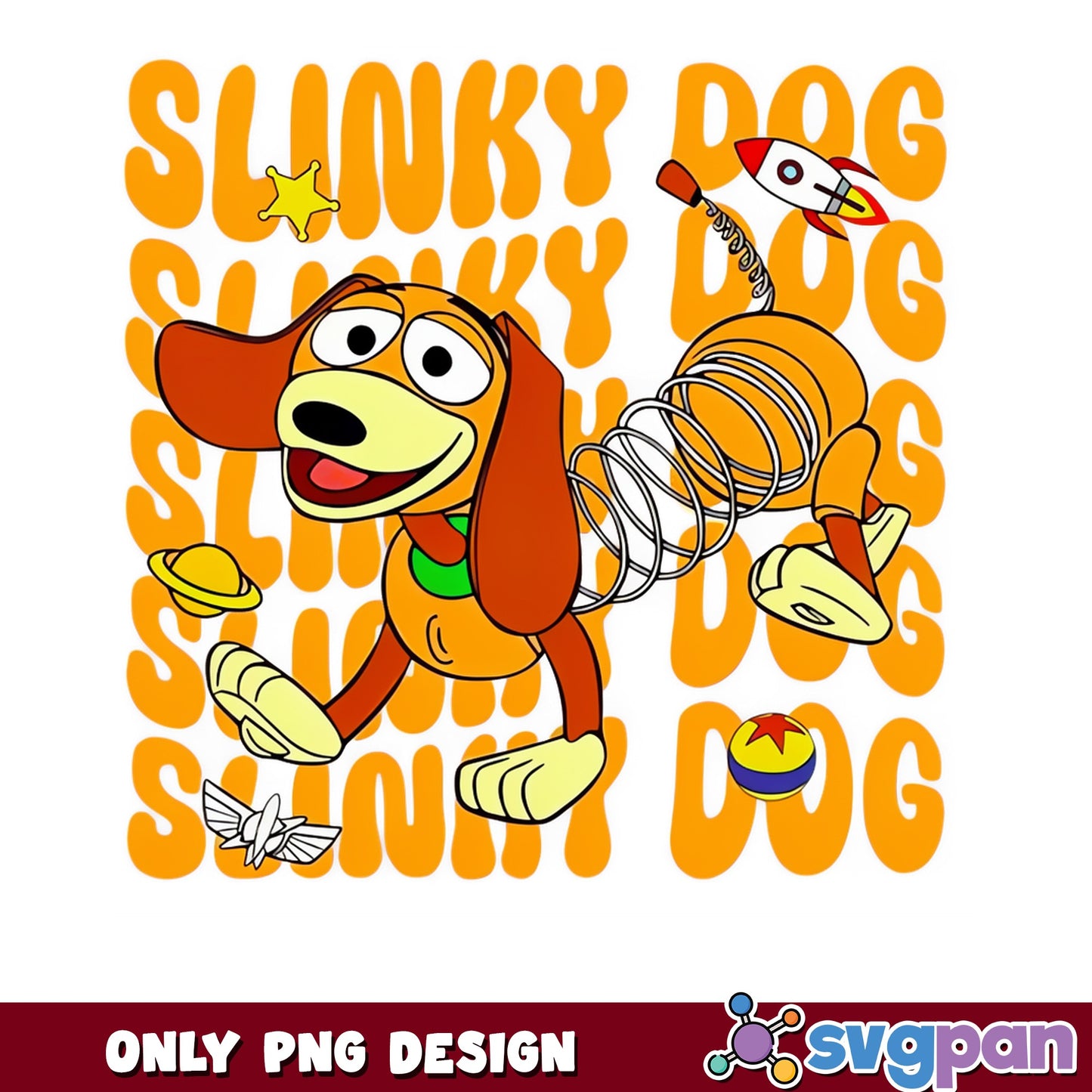 Slinky Dog Toy Story PNG, Disney Pixar PNG, Toy Story PNG