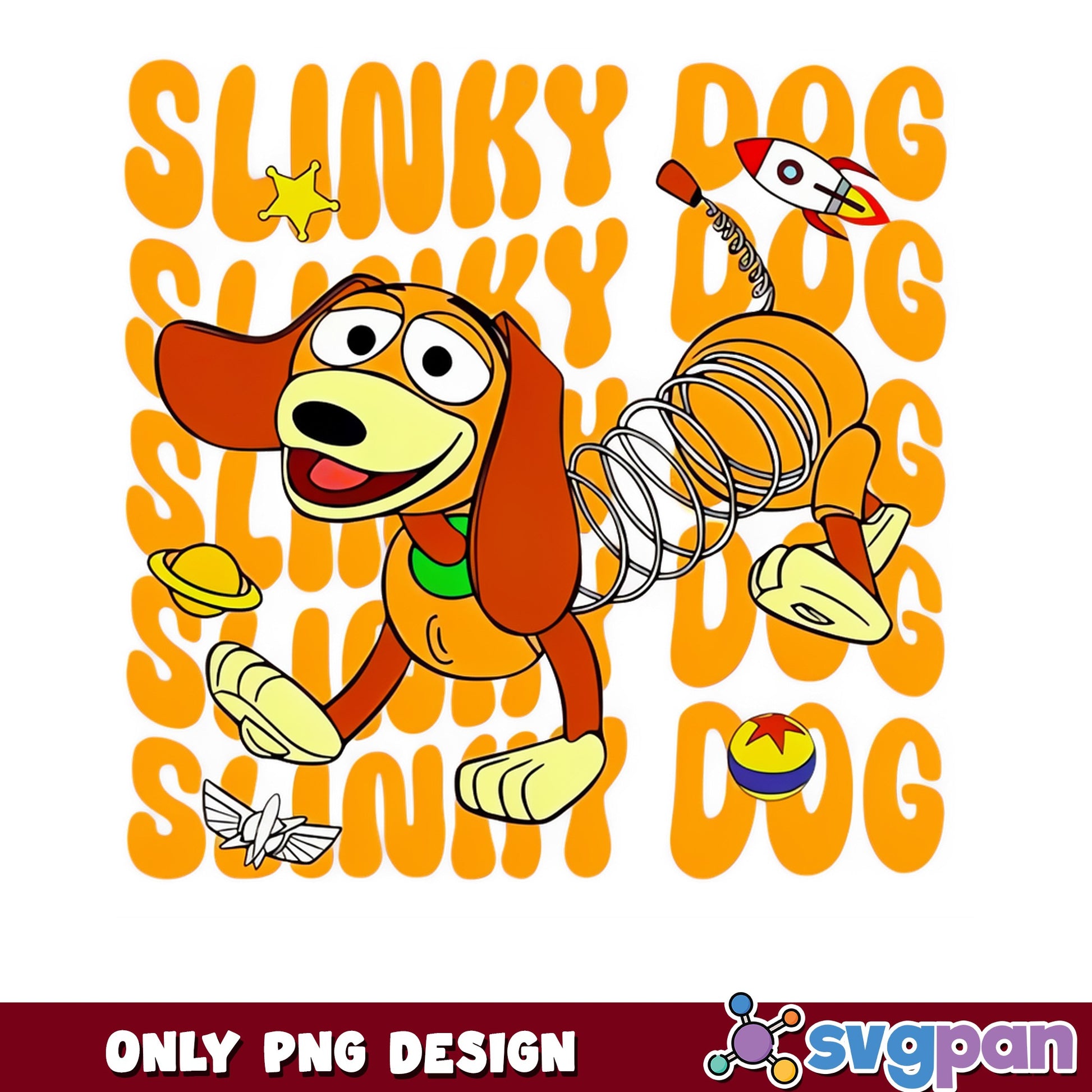 Slinky Dog Toy Story PNG, Disney Pixar PNG, Toy Story PNG