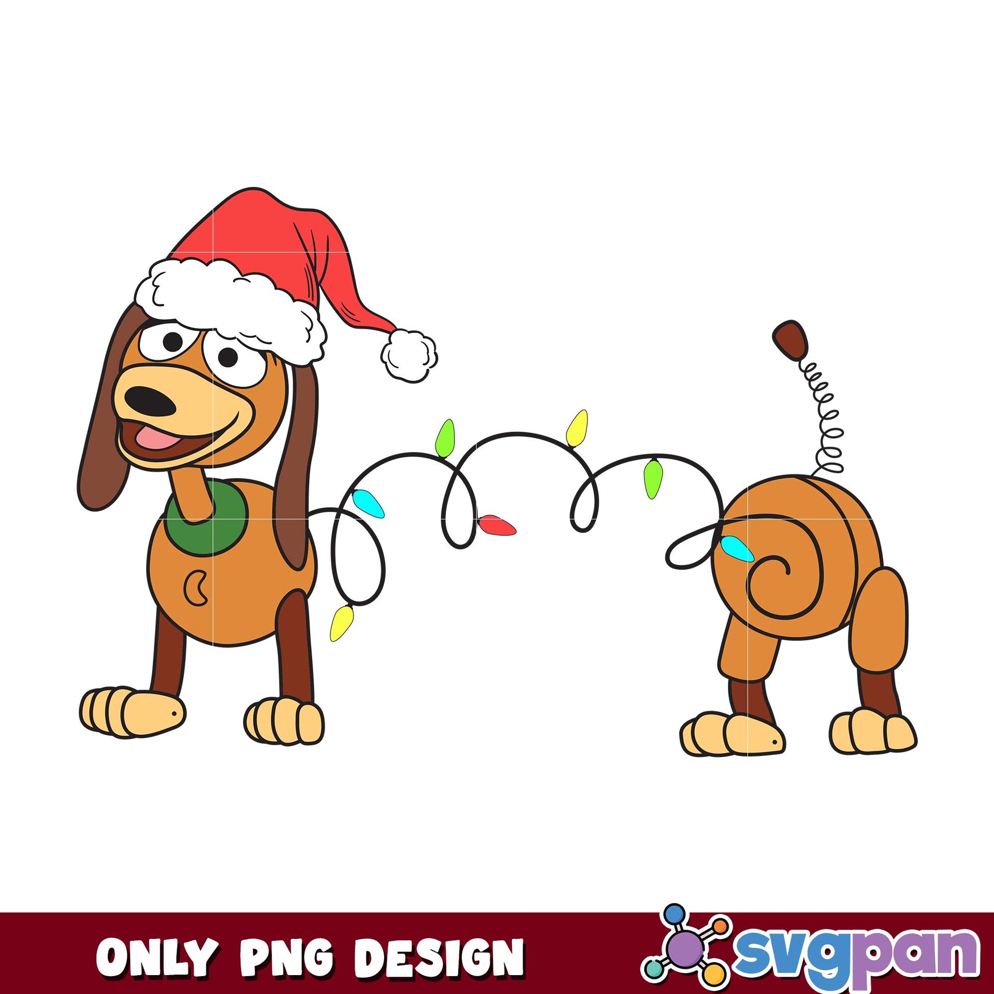 Slinky dog christmas lights png