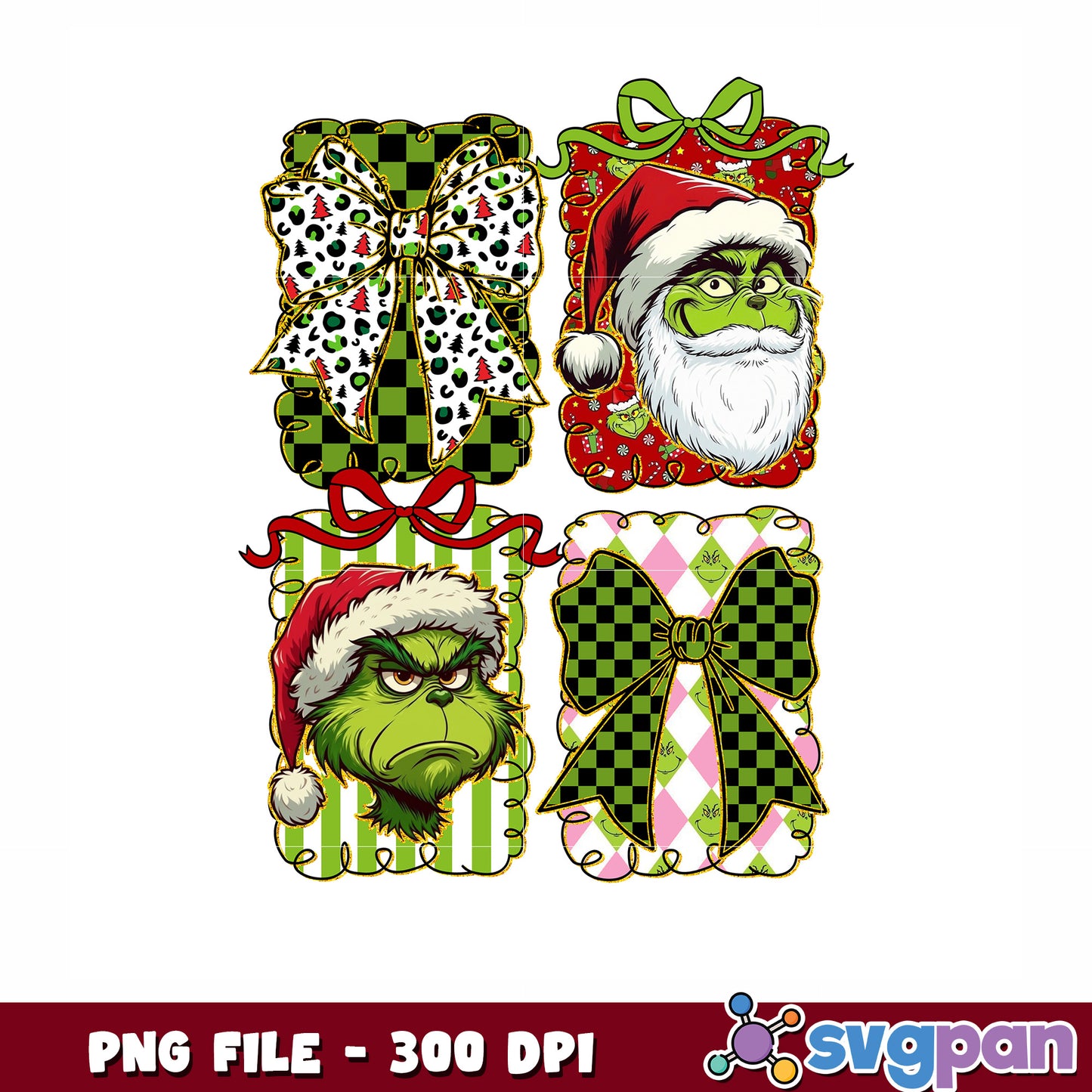 Smiling Grinch png, christmnas bell png, christmas songs png