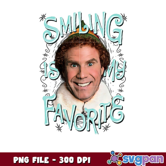 Smiling  is my favorite png, buddy the elf png, elf christmas png