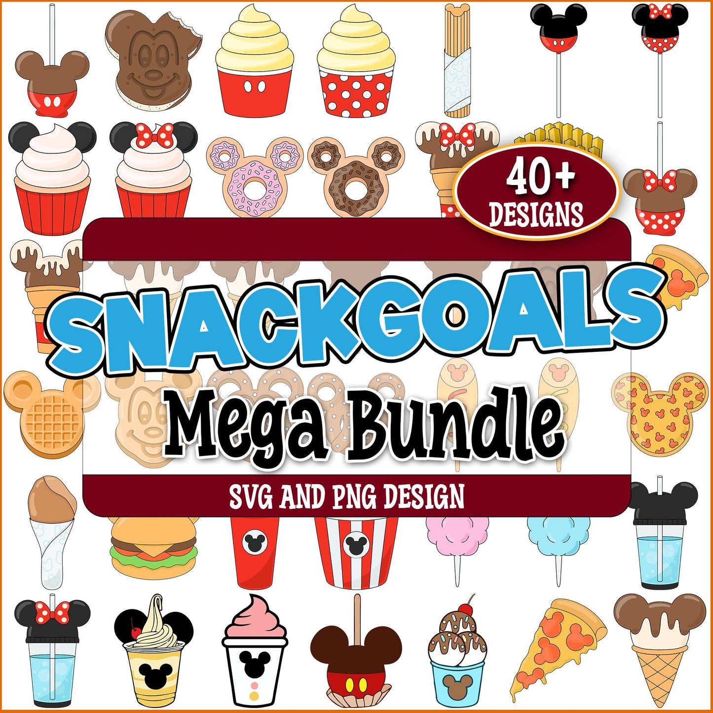 Snackgoals disney svg bundle
