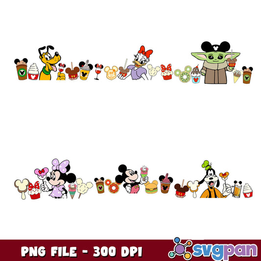 Snacks disney land png bundle