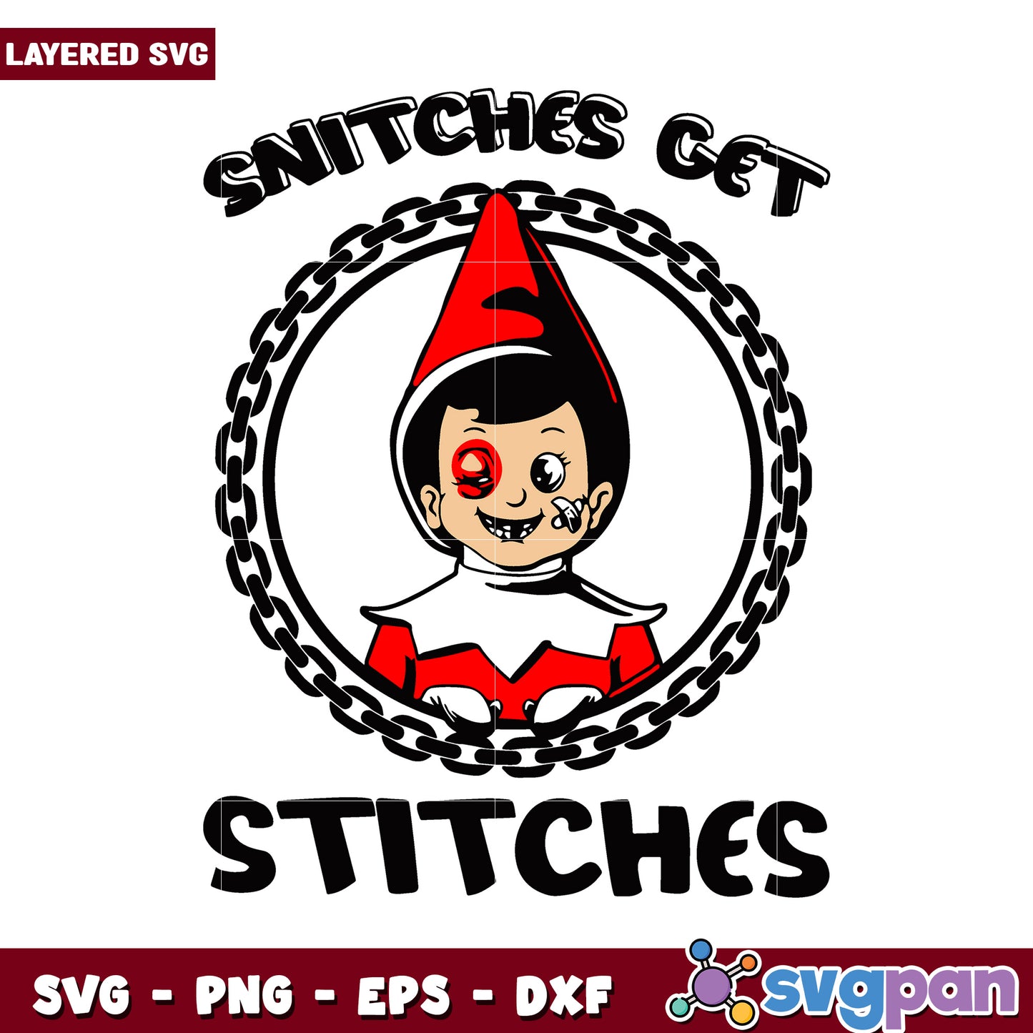 Snitches Get Stitches SVG Design, Perfect for Creative Projects