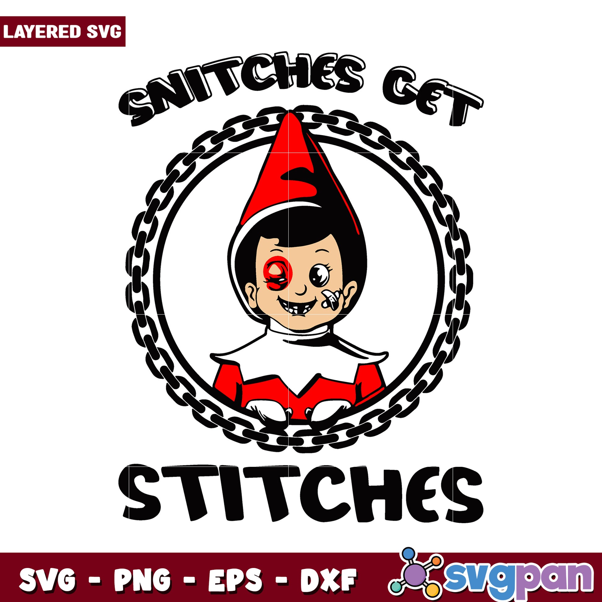 Snitches Get Stitches SVG Design, Perfect for Creative Projects