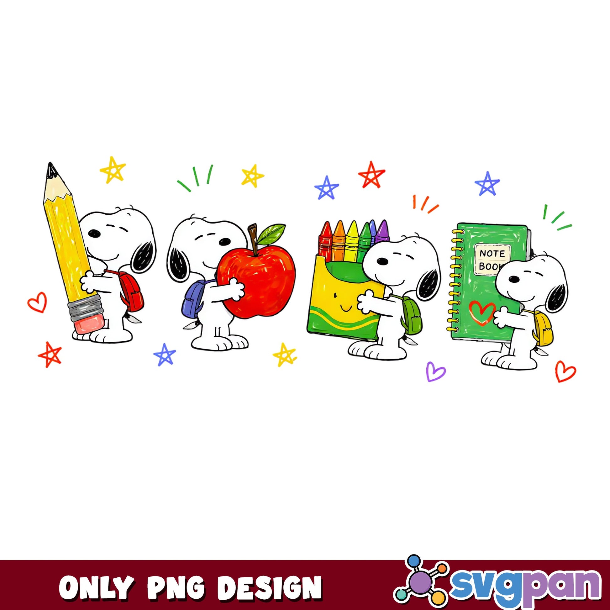 Snoopy Back To School PNG, Peanuts Teacher PNG, First Day PNG