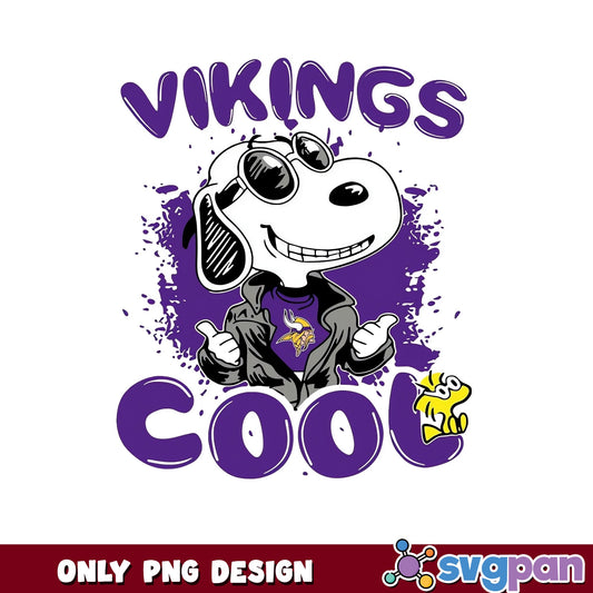 Snoopy Cool Minnesota Vikings PNG, NFL Football PNG, Vikings PNG