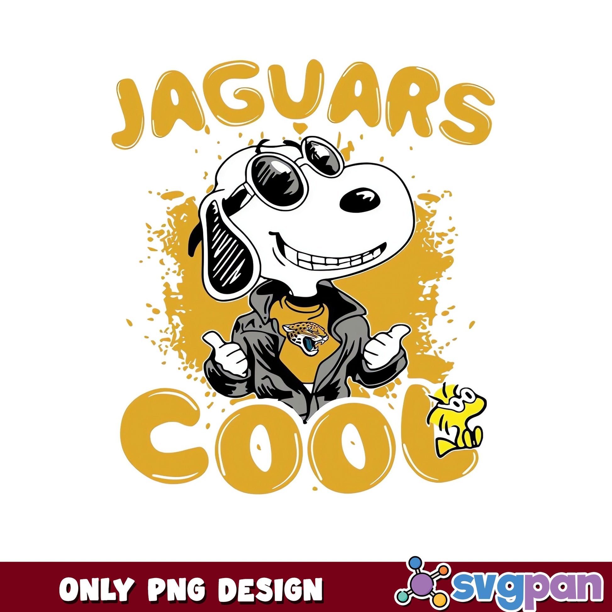 Snoopy Jaguars Cool NFL PNG, Jacksonville Jaguars PNG, Football PNG