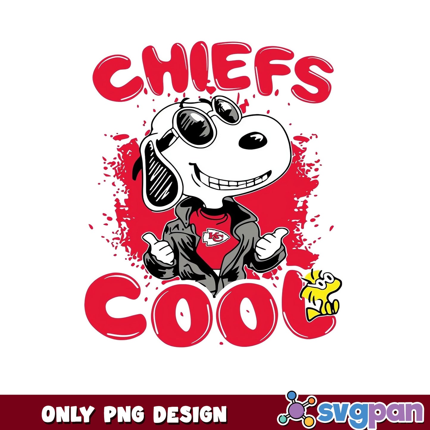 Snoopy Kansas City Chiefs Cool PNG, Chiefs Football PNG, Snoopy NFL PNG